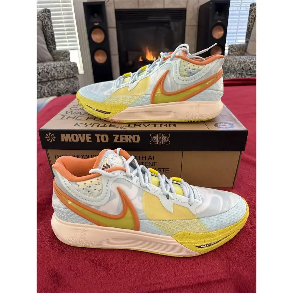 Size 14 - Nike Kyrie 8 Glacier Blue Yellow Strike DJ6017-400 Brand New Hoop Shoe